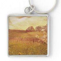 Rustic Vineyard in Napa Valley California Keychain