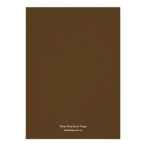 Rustic Vineyard Wedding Invitation - Brown