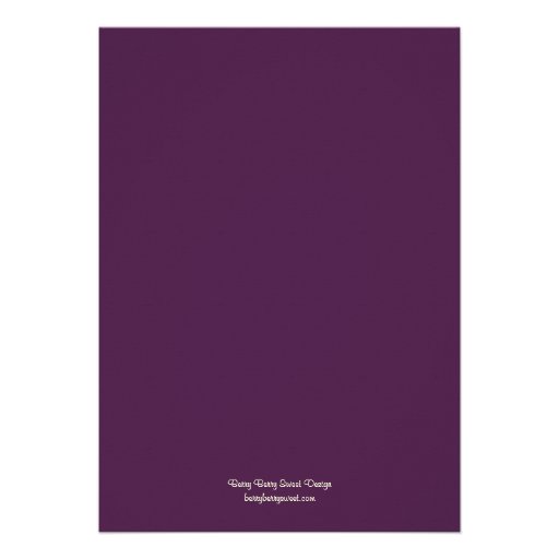 Rustic Vineyard Wedding Invitation - Purple