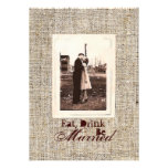 Rustic vintage burlap country Rehearsal dinner Personalized Announcement