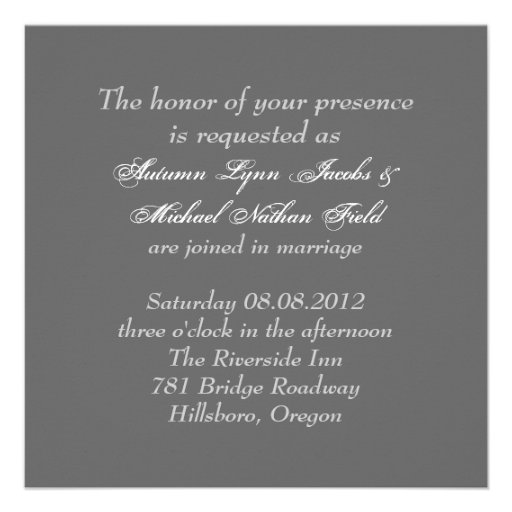 Rustic Vintage Country Wedding Invitation
