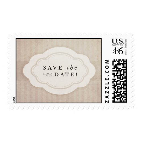 Rustic Vintage Cream Save the Date Stamps stamp