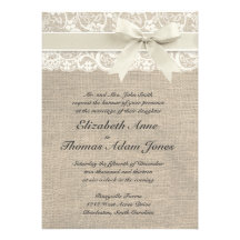 Rustic Vintage Inspired Wedding Invitation