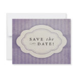 Rustic Vintage Lilac Purple Save the Dates Custom Invites