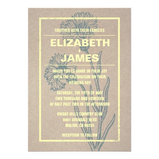 Rustic Vintage Luxury Wedding Invitations