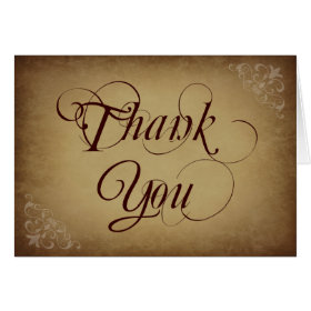Rustic Vintage Paper Wedding Thank You Cards