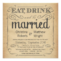 Rustic Vintage Parchment Wedding Invitations