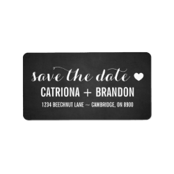 Rustic Vintage Script Save the Date Address Label