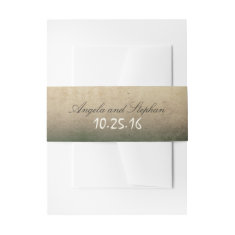 rustic vintage wedding invites belly bands invitation belly band
