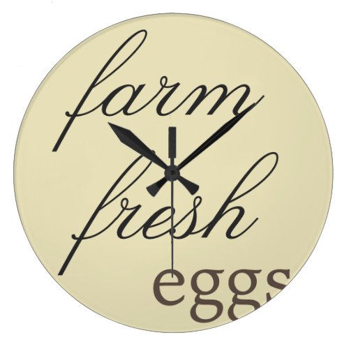 Rustic Wall Clock - Farm Fresh Eggs Rustic Wall Clock - Farm Fresh Eggs