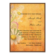 Rustic Watercolor Daisies on Parchment Invitation