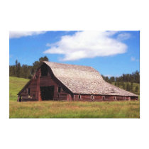 Rustic Weathered Barn Canvas
