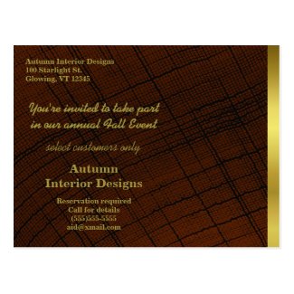 Rustic Weave Custom Business Promo 2016 Calendar Postcard
