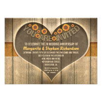 rustic wedding anniversary invitations