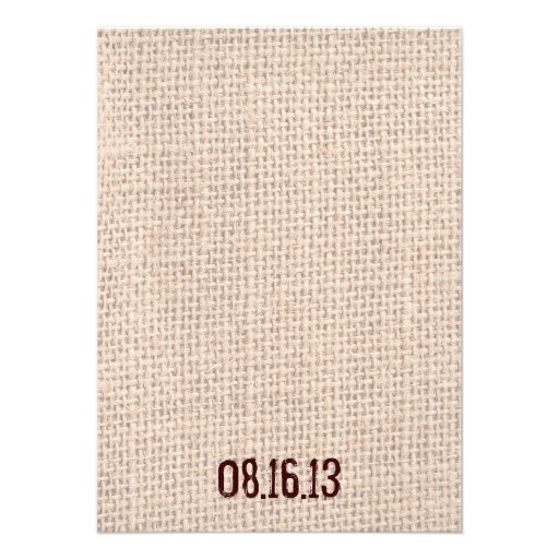 Rustic Wedding Invitations Mason Jars Burlap Print