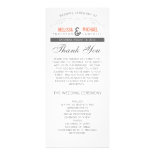 Rustic Wedding Program Custom Rack Cards