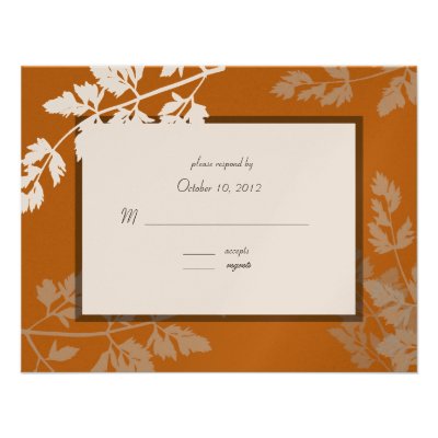 Rustic Wedding Response Card Custom Invitation