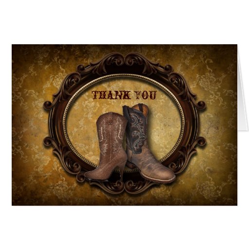 rustic western country cowboy wedding thank you card | Zazzle rustic western country cowboy wedding thank you card | Zazzle