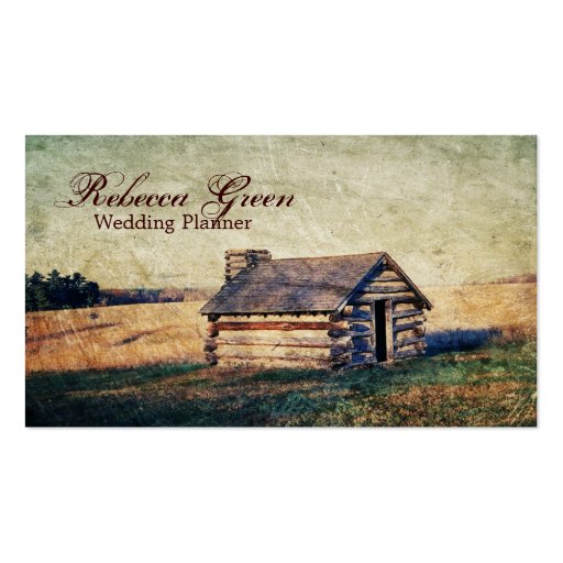 rustic western farm cottage country wedding business cards