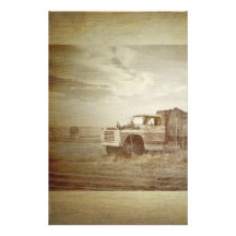 rustic western farm truck country wedding personalized stationery
