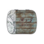 rustic white lace teal barn wood wedding at Zazzle