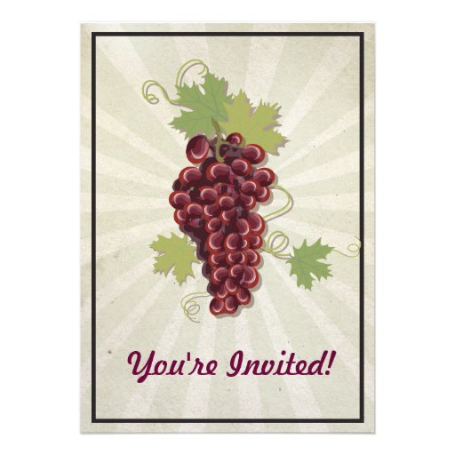 Rustic Wine Tasting Party Invitations