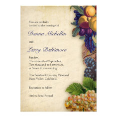 Rustic Winery Vineyard Wedding Card
