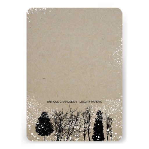 RUSTIC WINTER TREE WEDDING INVITATION