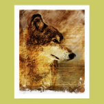 Rustic Wolf Fine Aat Print posters