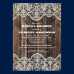 Rustic Wood and Lace Bridal Shower invitations