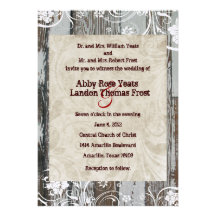 Rustic Wood and Parchment Wedding Invitations