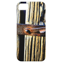 Rustic Wood & Iron Metal Latch iPhone 5 Covers