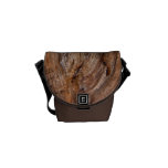 Rustic wood mini messenger bag