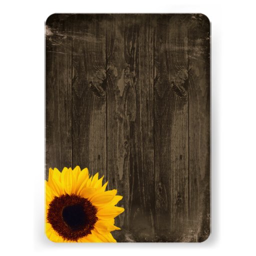 Rustic Wood Sunflower Bridal Shower Invitations