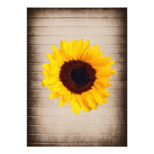 Rustic Wood Sunflower Rehearsal Dinner Invitations Invitation