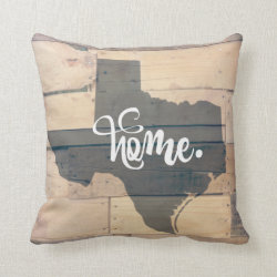 Rustic Wood Texas Home State Throw Pillow