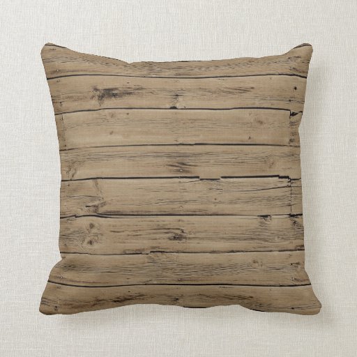 Rustic Wood Throw Pillow Zazzle
