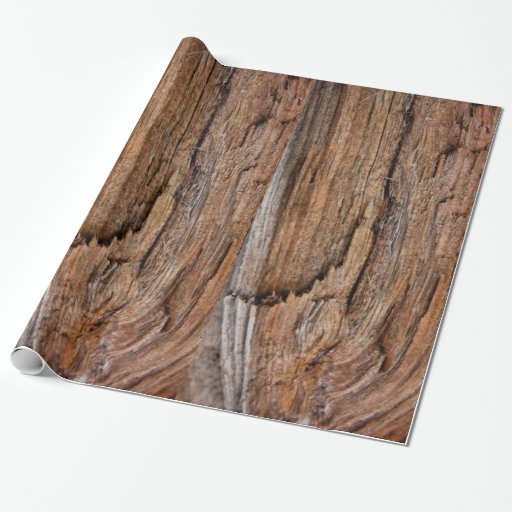 Rustic wood wrapping paper Zazzle