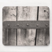 Rustic Wooden Door and Hinge mousepads