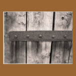 Rustic Wooden Door and Hinge postcards