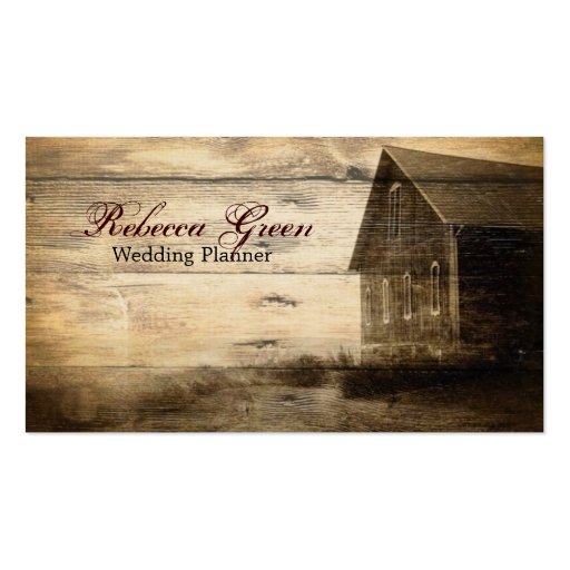 rustic woodgrain western farmhouse country fashion business card template (front side)