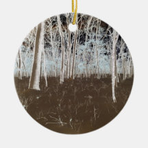 Rustic Woodland Print Ornament