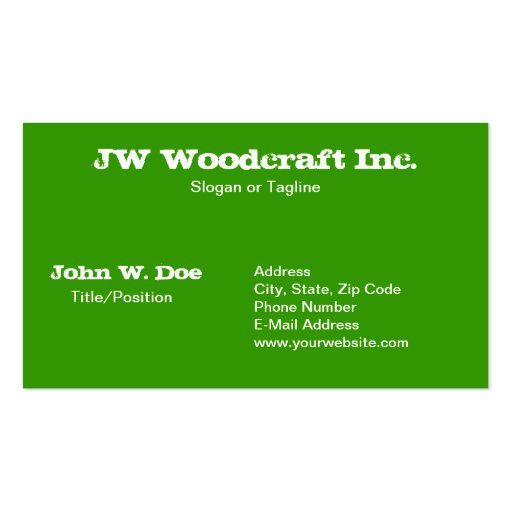 Rustic Woodshed Business Card (back side)
