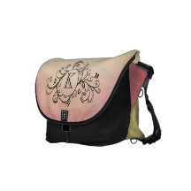 Rustic Yellow and Pink Bohemian  Flourish Commuter Bags