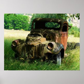 Rusting Away - Jalopy Vintage Truck print