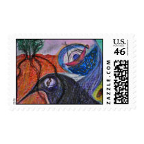 rustling birch postage stamp