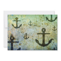 Rusty Anchors Artwork Personalized Invites