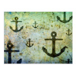 Rusty Anchors Artwork Postcard