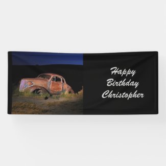 Rusty Antique Car Personalized Birthday