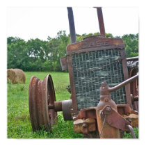 Rusty Antique Case Tractor posters
